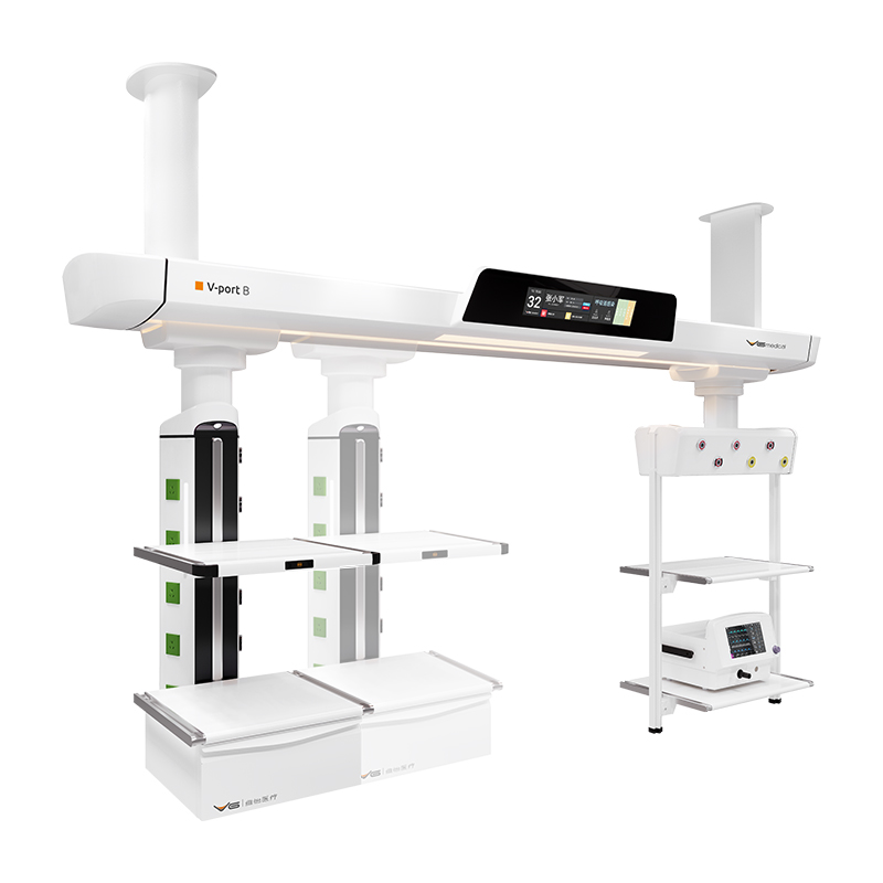 Hospital pendant bridge system with equipment columns